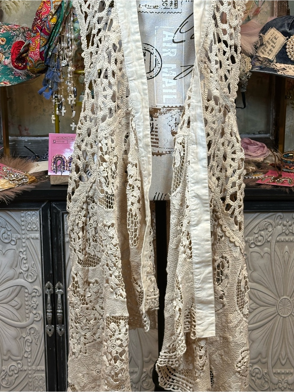 A RARE BIRD-Magdalena Crocheted Duster - Picture 9 of 10